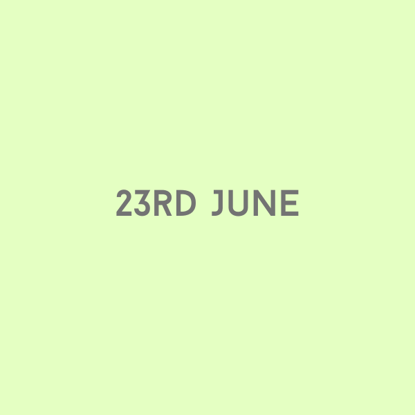23rd June 2026