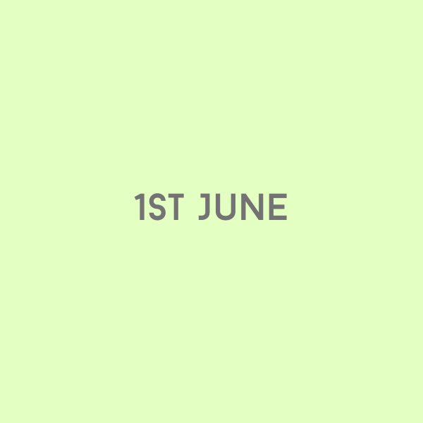1st June 2026