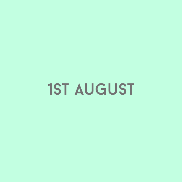 1st August 2026