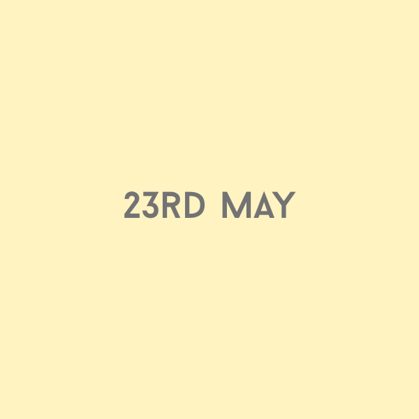 23rd May 2026
