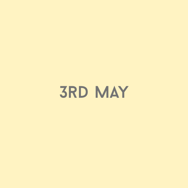 3rd May 2026