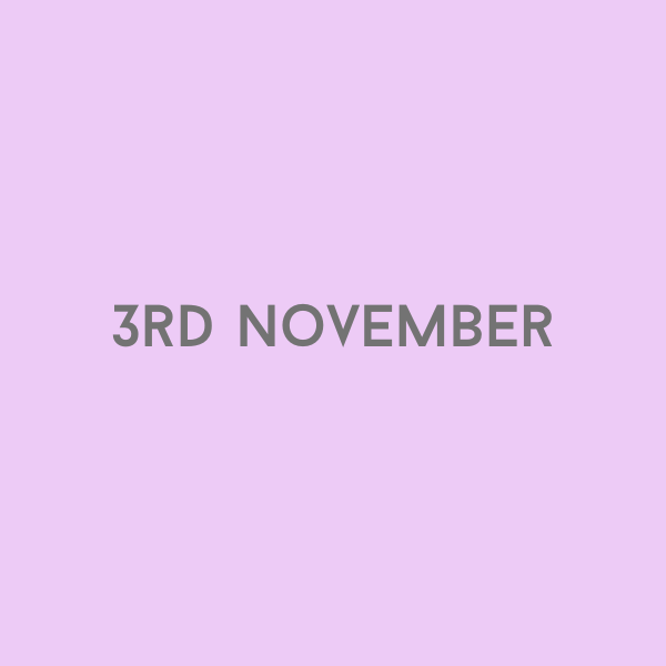 3rd November 2026